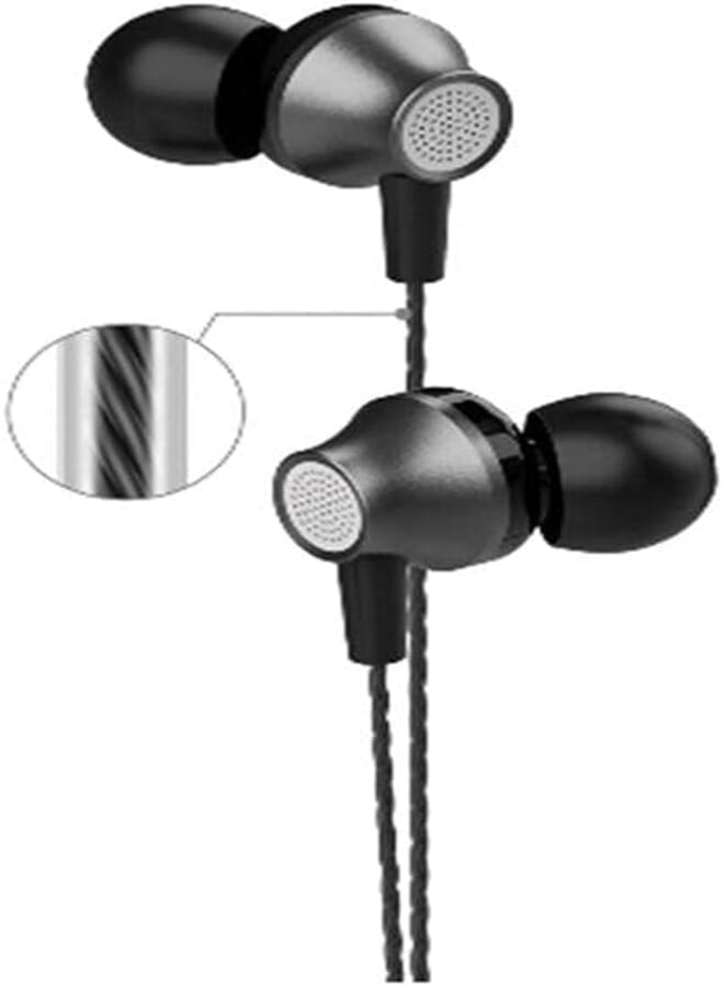 Devia - Metal In-ear Wired Earphone with Remote and mic - Black